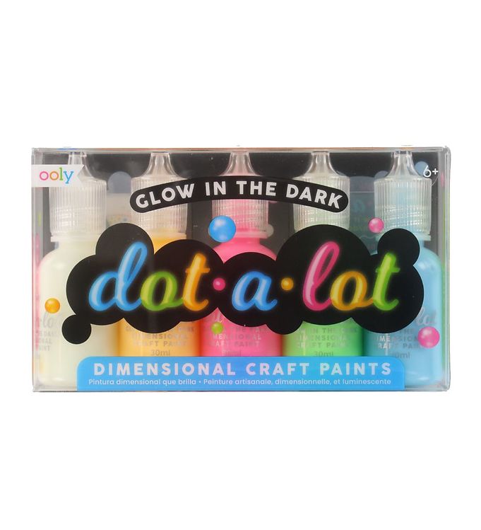 Ooly 3D Maling - Dot A Lot Glow In The Dark 5 Stk Multifar unisex