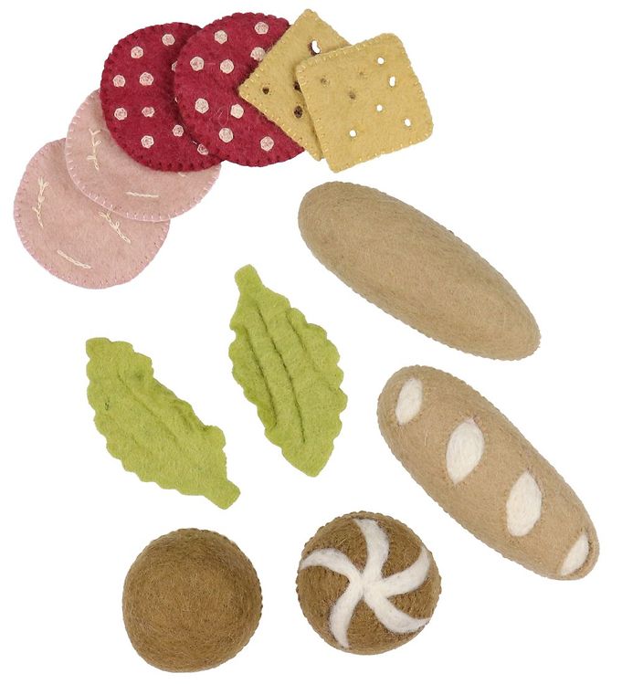 Image of Papoose Legemad - 12 Dele - Uld - Baguette og Bolle m. Pålæg (241651-2210770)