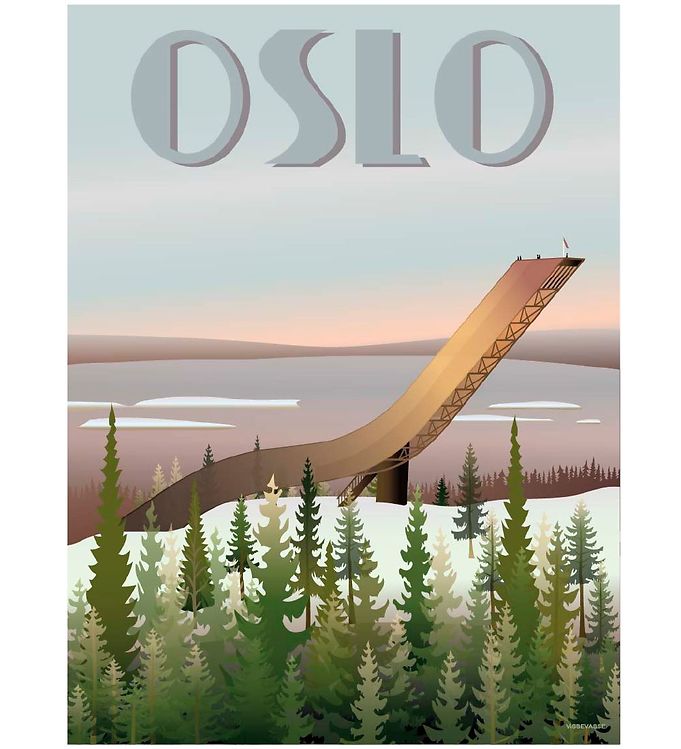 Vissevasse Plakat - 50x70 - Oslo Holmenkollbakken