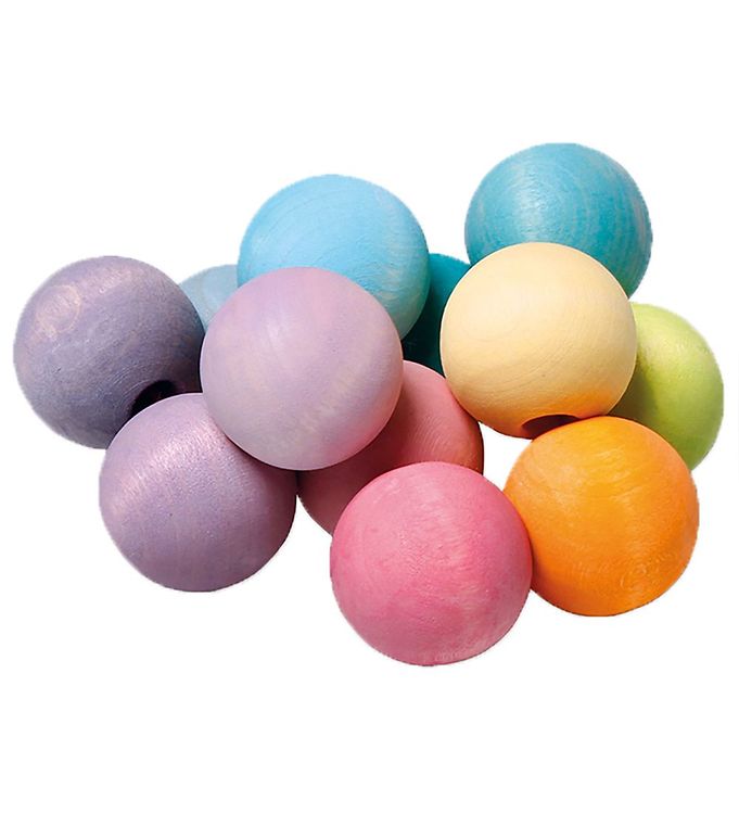 Image of Grimms Trælegetøj - Kuglerangle - Pastel - OneSize - Grimms Rangle (249382-2743118)