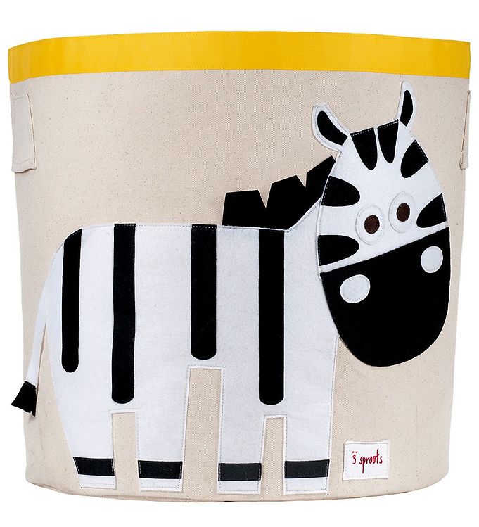3 Sprouts Opbevaringsbeholder Rund, Zebra