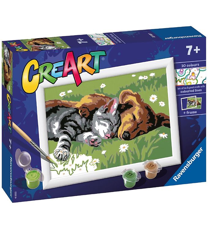 Image of Ravensburger CreArt Malesæt - Sleeping Cats And Dogs (256446-2915235)
