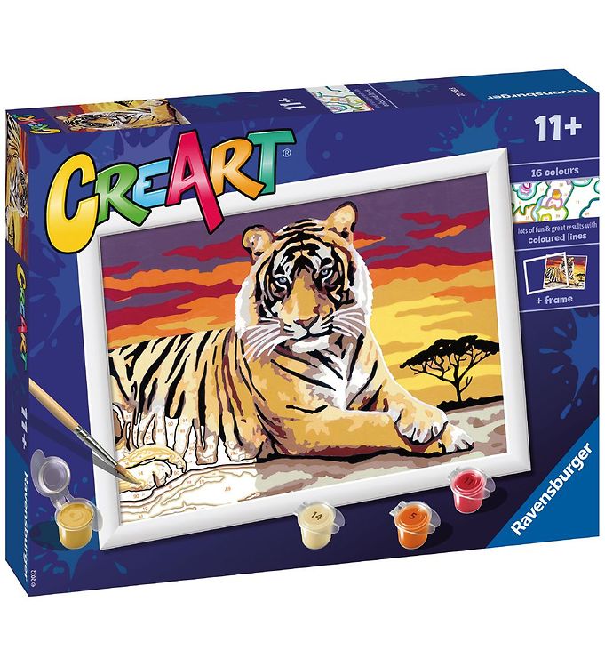 Image of Ravensburger CreArt Malesæt - Majestic Tiger (256448-2915241)