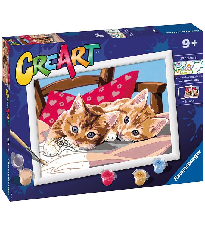 Image of Ravensburger CreArt Malesæt - Two Cuddly Cats (256449-2915242)
