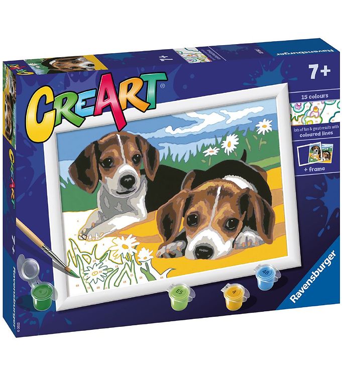 Image of Ravensburger CreArt Malesæt - Jack Russel Puppy (256459-2915354)