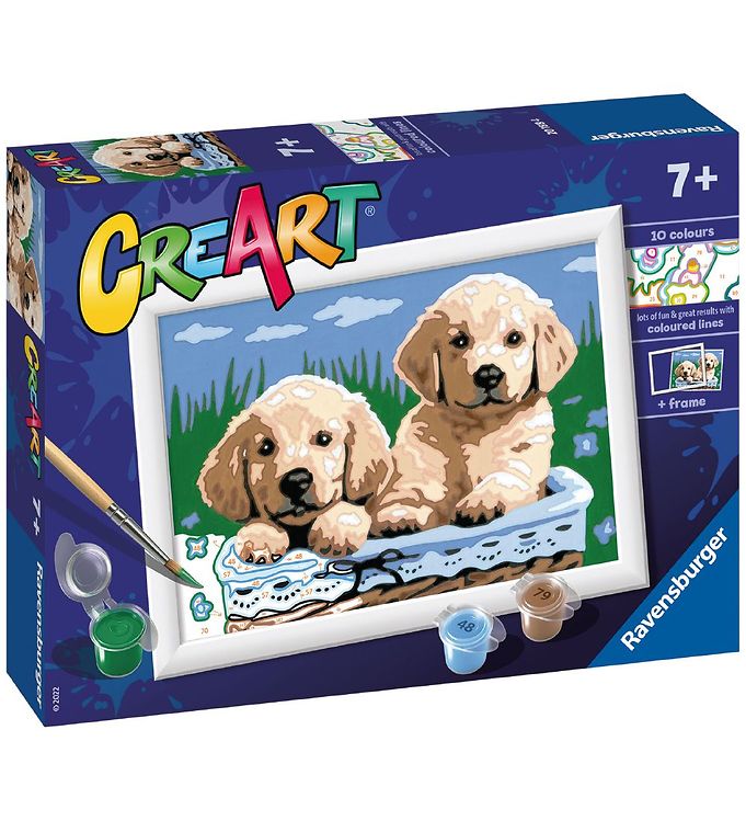 Image of Ravensburger CreArt Malesæt - Cute Puppies (256462-2915362)
