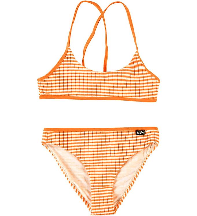 atomar lastbil Sukkerrør Molo Bikini - UV50+ - Neddy - Orange Stripe - Gratis fragt i DK