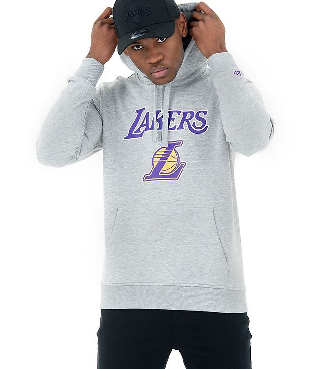 New Era Hættetrøje Lakers Gråmeleret