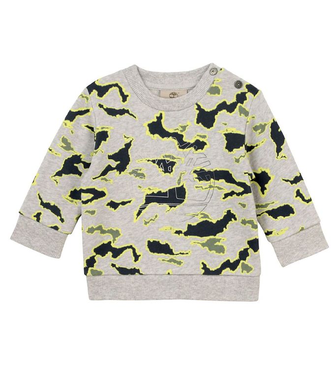 #3 - Timberland Sweatshirt - Ecosystem - Gråmeleret m. Camouflage