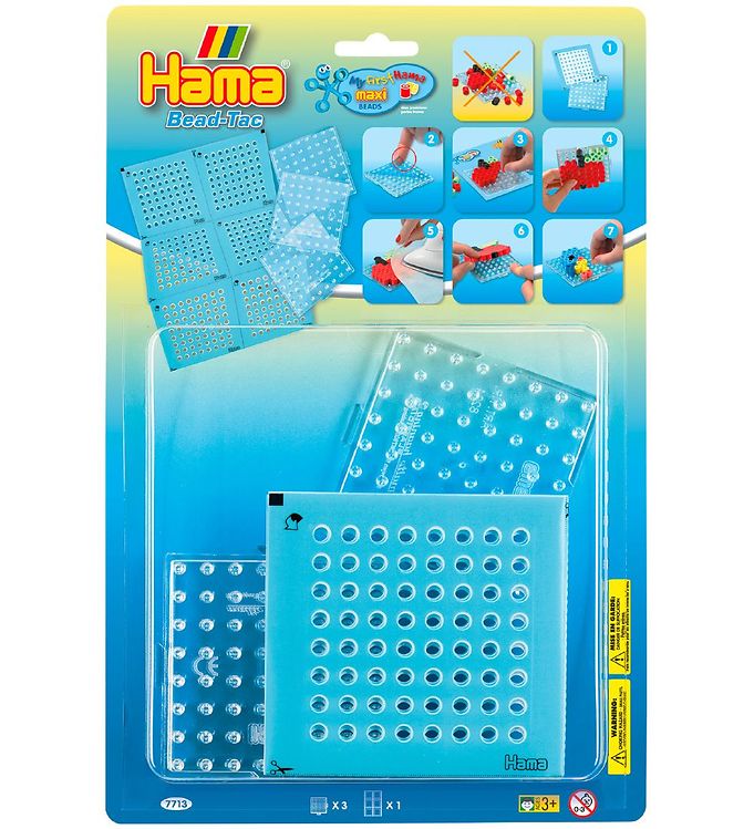 Image of Hama Maxi Perlesæt - 3 stk + 1 Sticker - Kvadrater - OneSize - Hama Perleplader (208163-1038867)