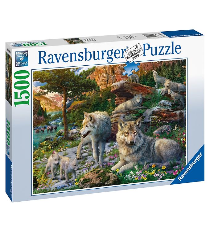 Ravensburger Puslespil - 1500 Brikker - Wolves In Spring