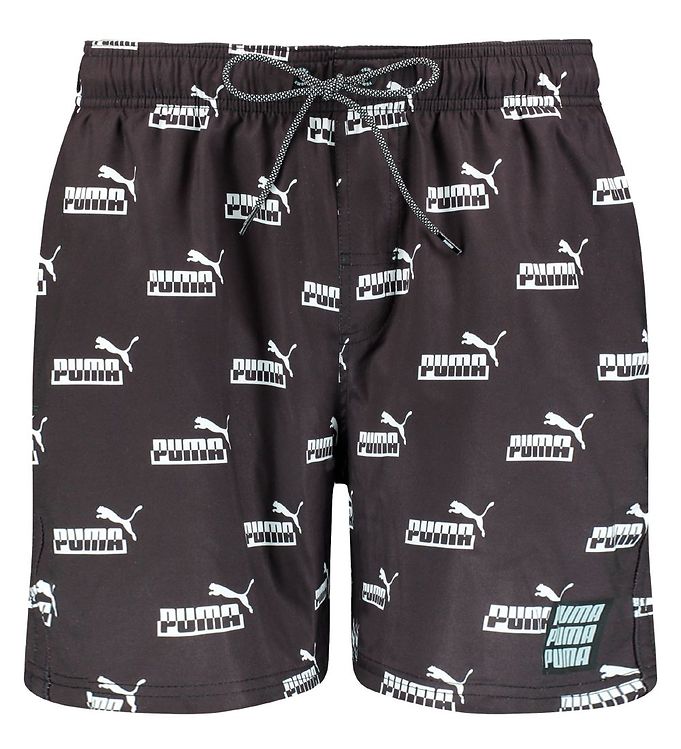 #3 - Puma Badeshorts - Sort/Hvid m. Logo