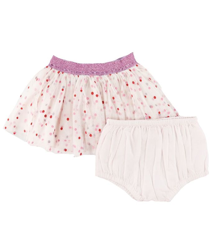 15: Stella McCartney Kids Tylnederdel m. Bloomers - Hvid/Rosa m. Pr