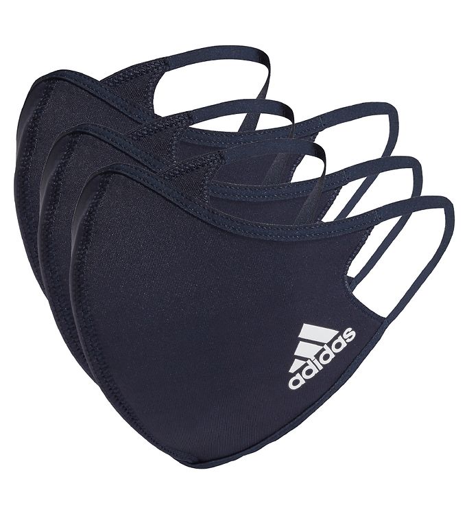 4: Adidas Badge Of Sport Mundbind, 3 Styk Unisex Tilbehør Og Udstyr Sort M