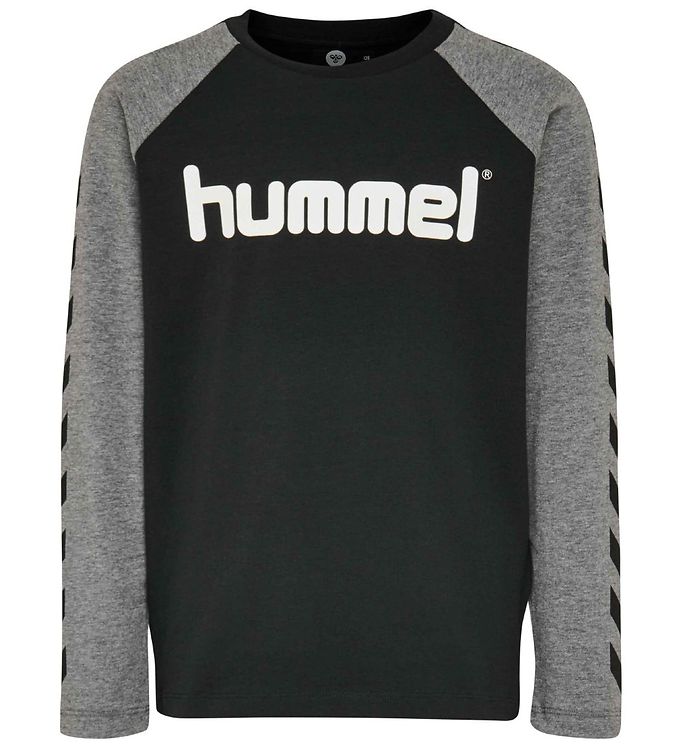Hummel Bluse - hmlBoys Sort/Gråmeleret - Fri fragt i Danmark