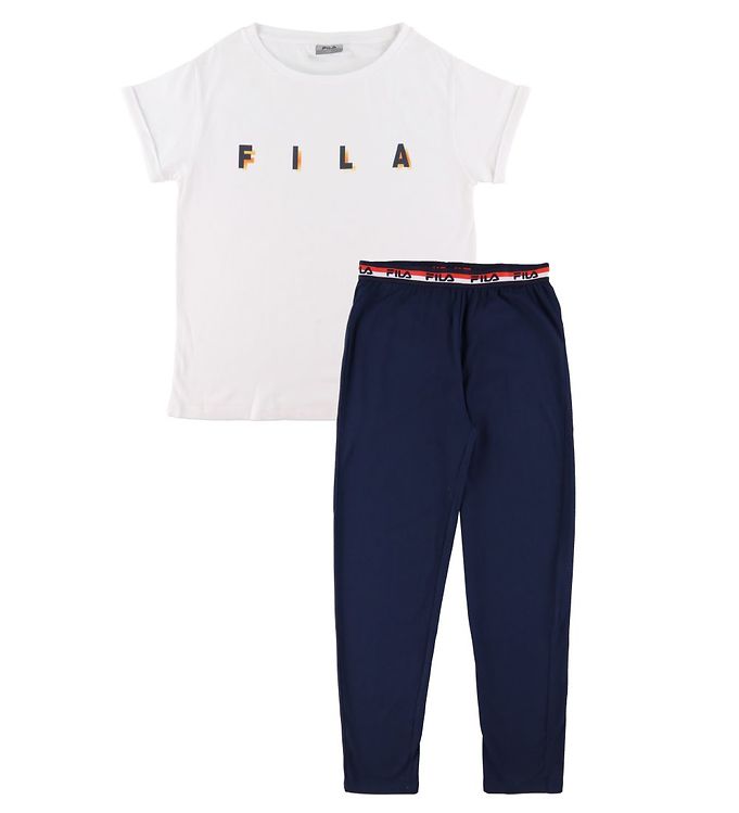 Fila Nattøj Hvid Navy Logo
