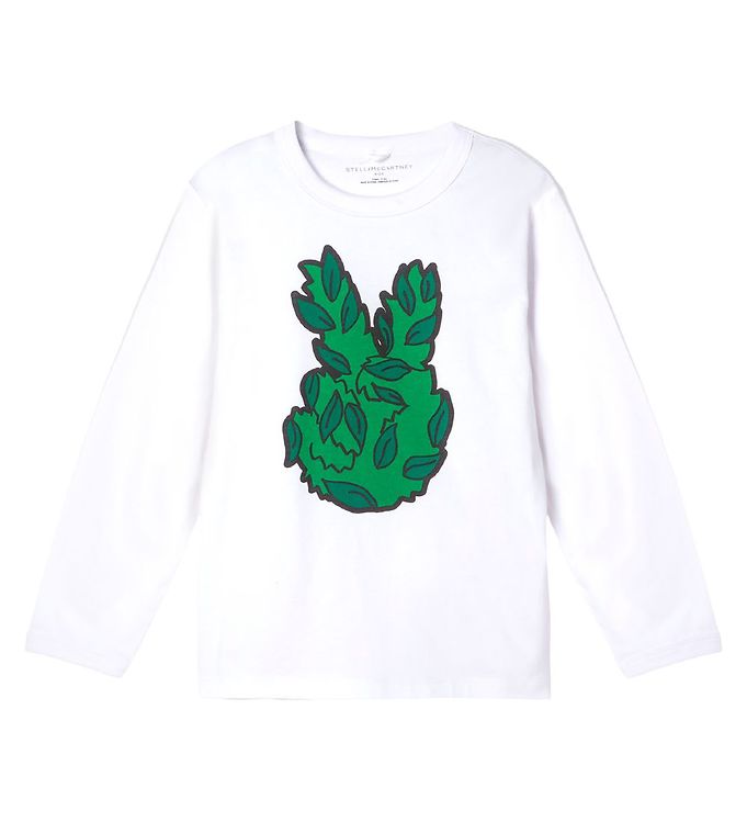Stella Mccartney Kids Bluse Peace Leaf Hvid
