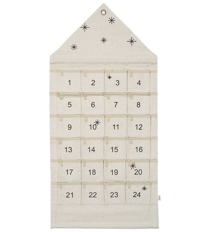ferm Living Julekalender - 50x108 cm - Mørk Sand/Sort