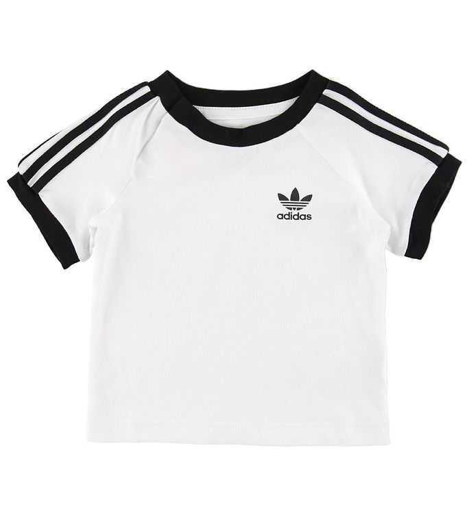 Billede af adidas Originals T-shirt - 3 Stripes - Hvid m. Logo