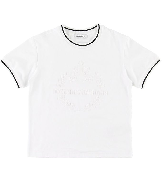 Billede af Dolce & Gabbana T-shirt - Hvid m. Broderi