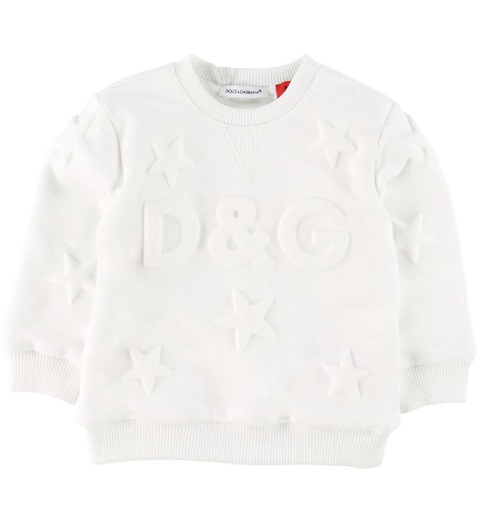 Dolce & Gabbana Sweatee Shirt Hvid Stjerner