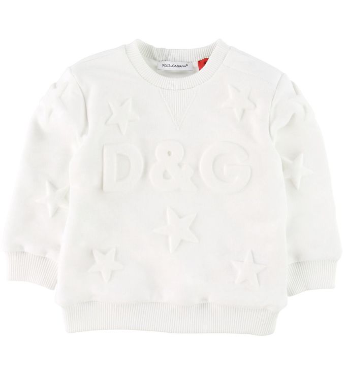 4: Dolce & Gabbana Sweatshirt - Hvid m. Stjerner