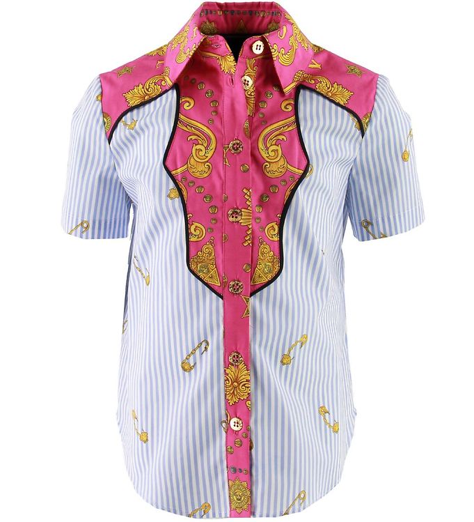 Versace Skjorte Lyseblå/pink