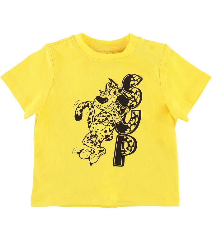 Billede af Stella McCartney Kids T-shirt - Gul m. Leopard