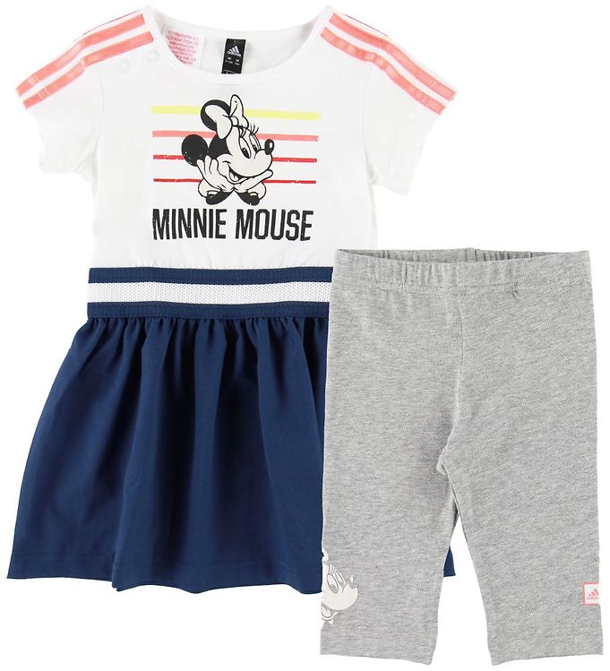 adidas Performance Sommersæt - Minnie Mouse - Hvid/Blå/Grå
