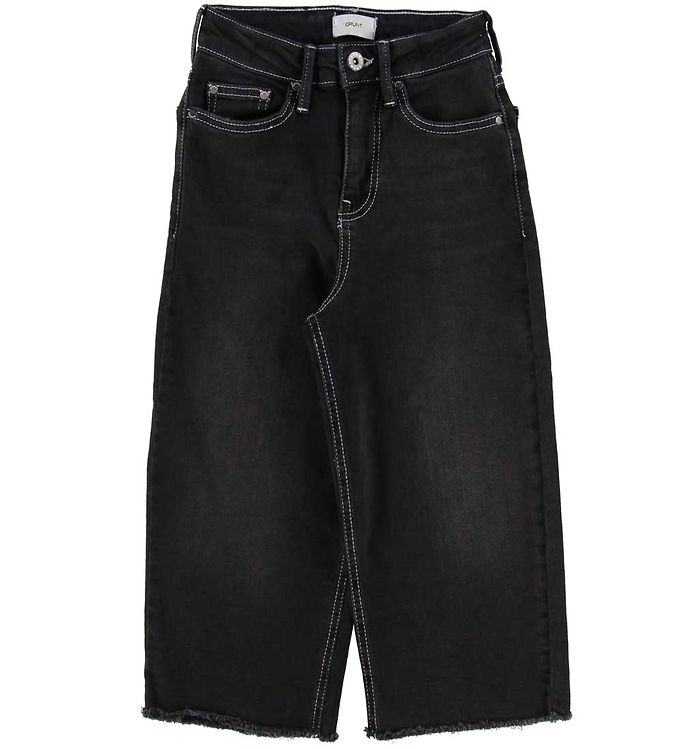 Grunt Jeans - Wide Leg Cropped - Sort