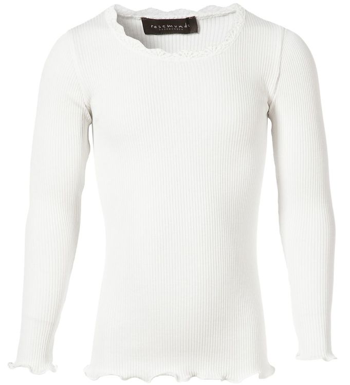 Silkebluse m. blonde fra Rosemunde Kids i New White