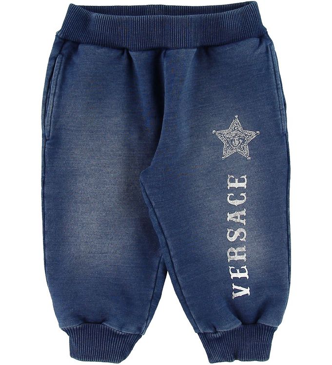 Image of Versace Sweatpants - Blå m. Medusa - 3 år (98) - Versace Bukser - Bomuld (156876-842146)