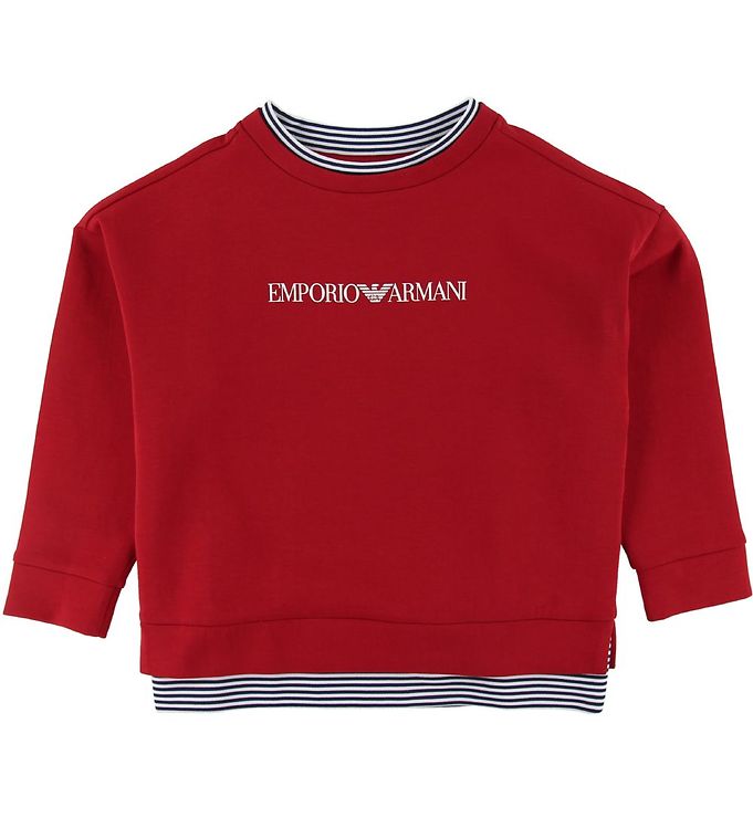 13: Emporio Armani Bluse - Rød m. Logo