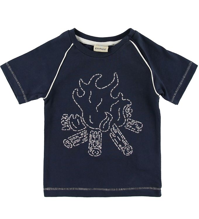 En Fant T-shirt - Dark Navy m. Bål