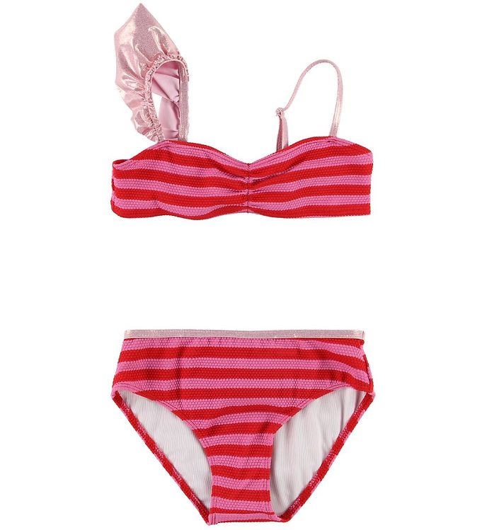 Little Marc Jacobs Bikini - Pink/Rødstribet m. Flæse