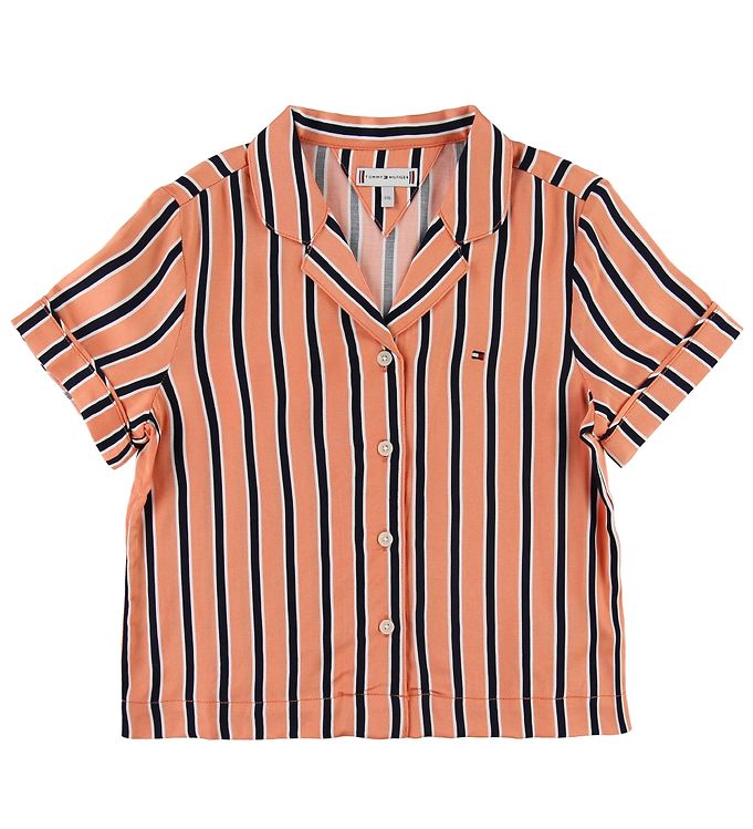 13: Tommy Hilfiger Skjorte - Resort Stripe - Orange