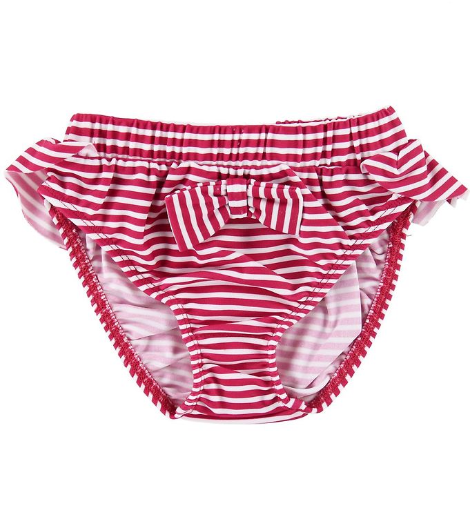 #3 - Petit Crabe Bikinitrusser - Zoe - UV50+ - Rød/Hvidstribet