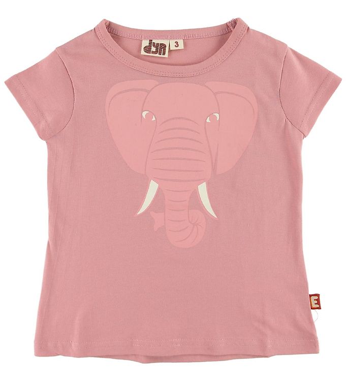 DYR T-shirt - DYRWildlife Rose Glow m. Elefant female