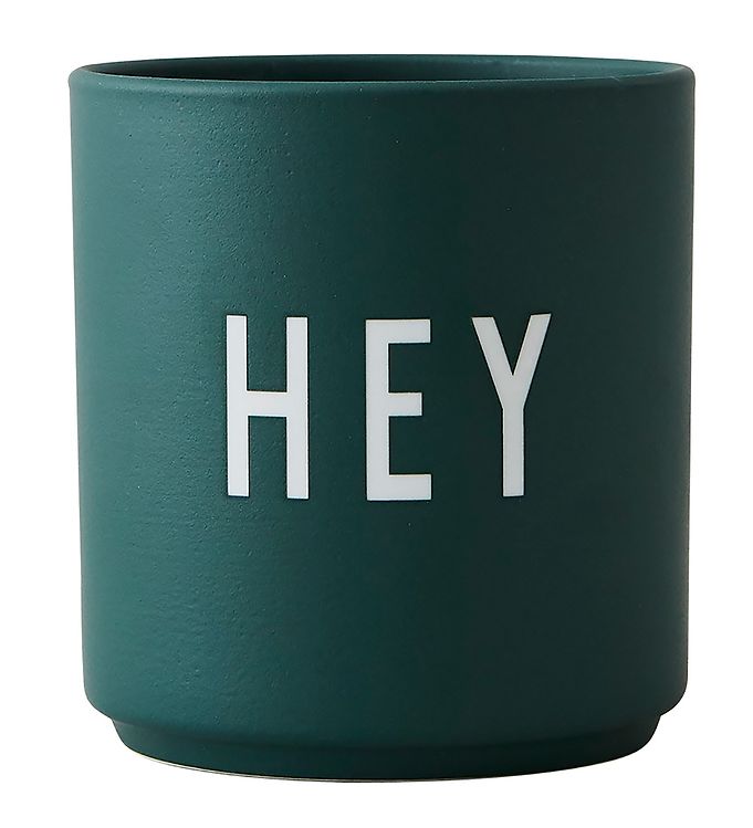 Design Letters Kop - Favourite Cups - Porcelæn - Mørkegrøn Hey