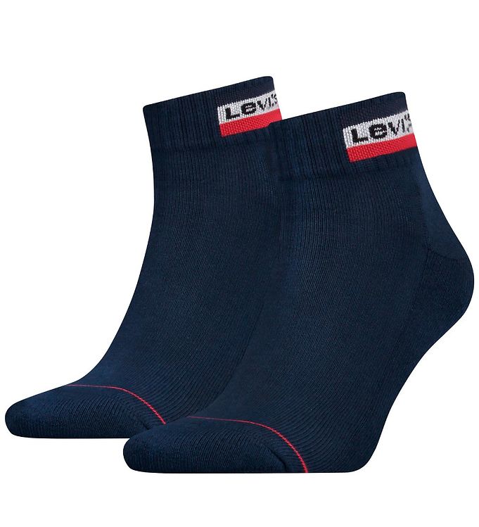 5: Levis Ankelstrømper - 2-pak - Mid Cut - Navy