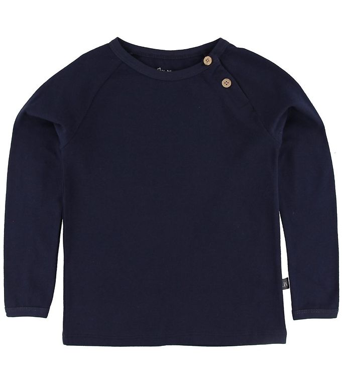 Image of Little Wonders Bluse m. Albuelapper - Noah - Navy (166311-887128)