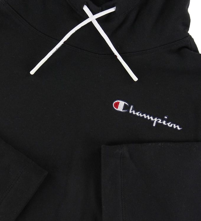 overflade Opfattelse pilfer Champion Fashion Hættetrøje - Crop - Sort m. Logo