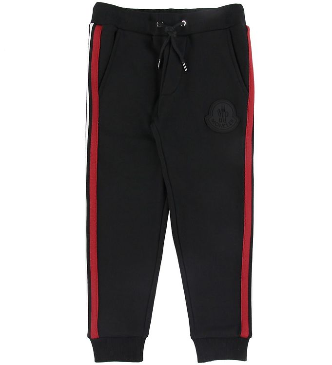 #3 - Moncler Sweatpants - Sort m. Rød Stribe