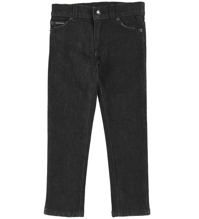 12: Dolce & Gabbana Jeans - Sort Denim m. Basketbold