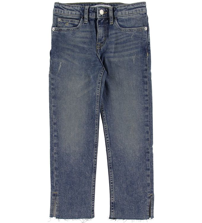 Calvin Klein Jeans - Slim Crop - Blå Denim