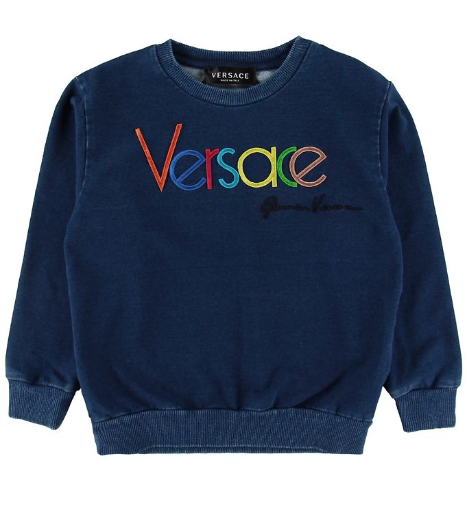 5: Versace Sweatshirt - Blå m. Logo