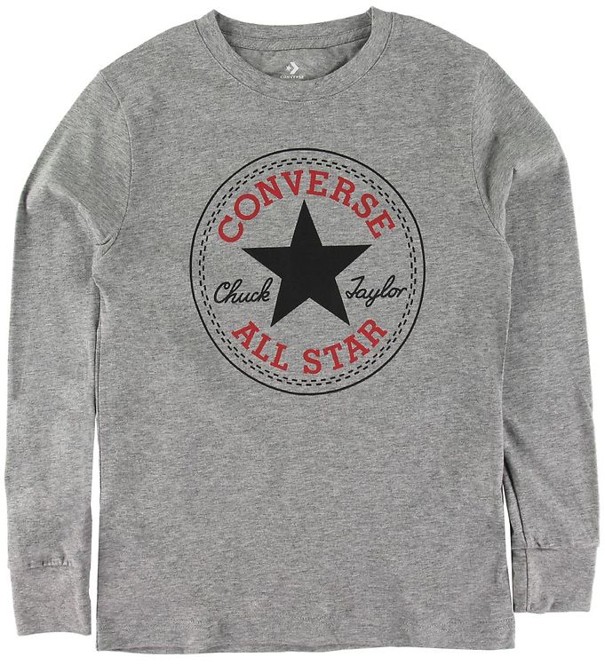 Image of Converse Bluse - Gråmeleret m. Logo (186029-938469)