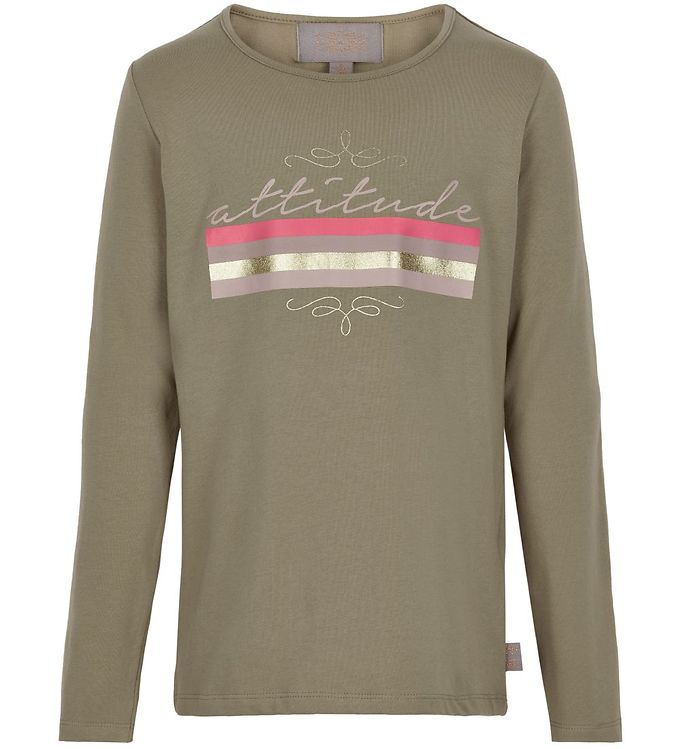 Creamie Bluse Attitude Covert Green Print