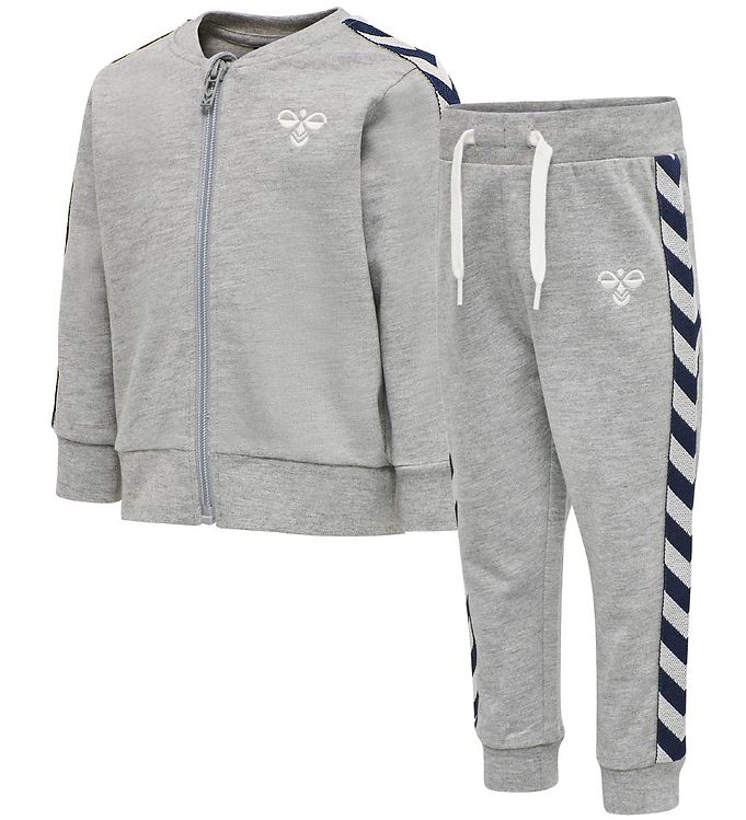 Hummel Sweatsæt - HMLBille - Gråmeleret