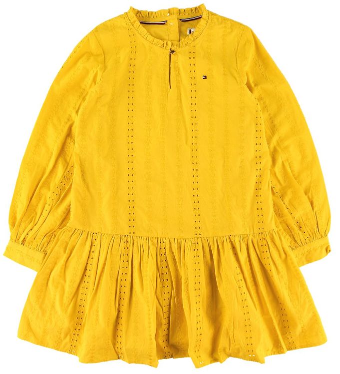 Tommy Hilfiger Kjole - Embroidery Anglais - Valley Yellow